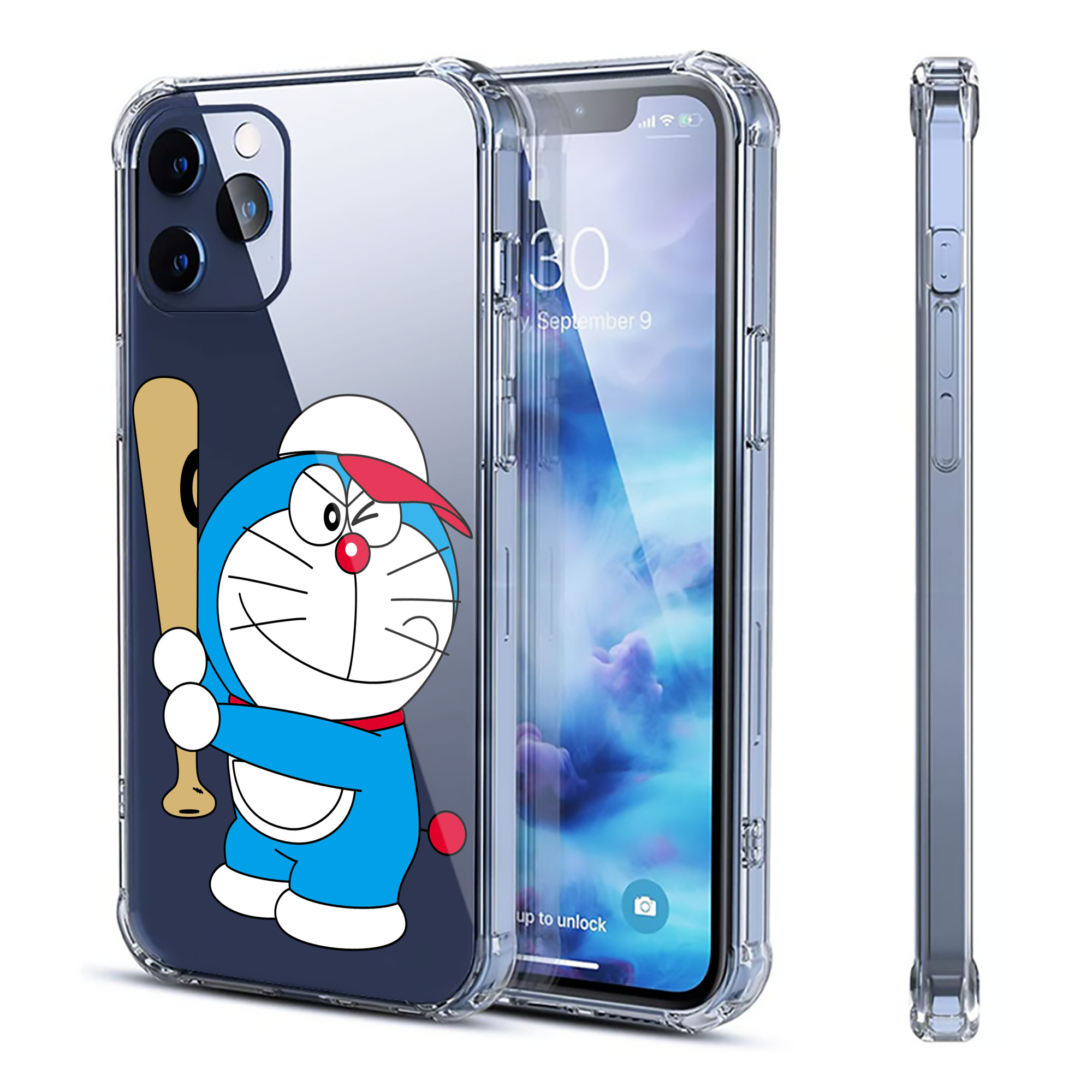 （画像用） ドラえもん Doraemon 【iPhone 12シリーズ対応】透明スマホケース（クリアソフトケース）